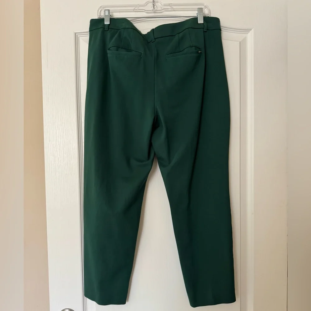 White House Black Market | Dark Green Slim Ankle Pants - Picture 2 of 9